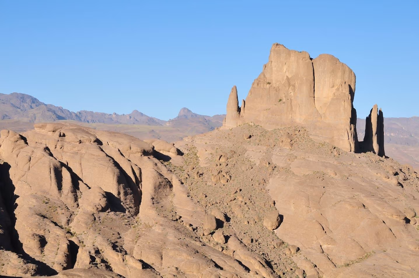 Saghro rock pinnacle plateau
