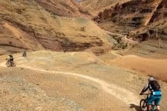 Mountain bikers red rock track
