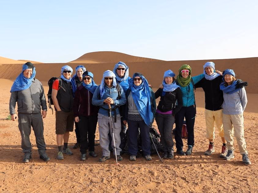 Camel ride at sunset on the Erg Chebbi dunes — Mountain Sahara Treks